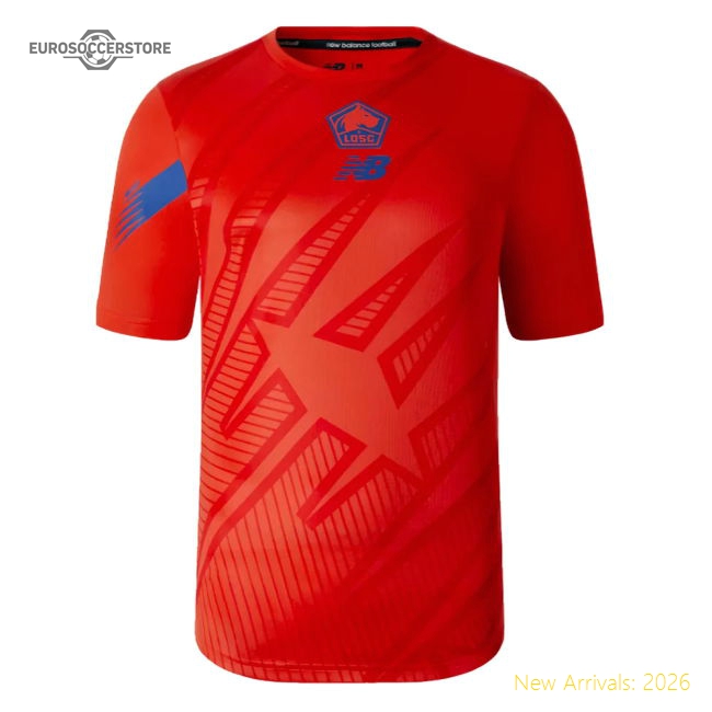 2023-2024 Lille LOSC Lightweight Tee (Red)-Vantage Point Soccer